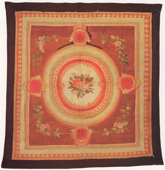 19th Century FRENCH, Aubusson Rug, France, ca. 1875-1900
Wool, 96 1/8 x 103 7/8 in. (244 x 264 cm)
FRE-006
